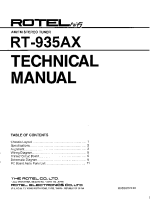 Rotel RT-935AX - Technical manual 